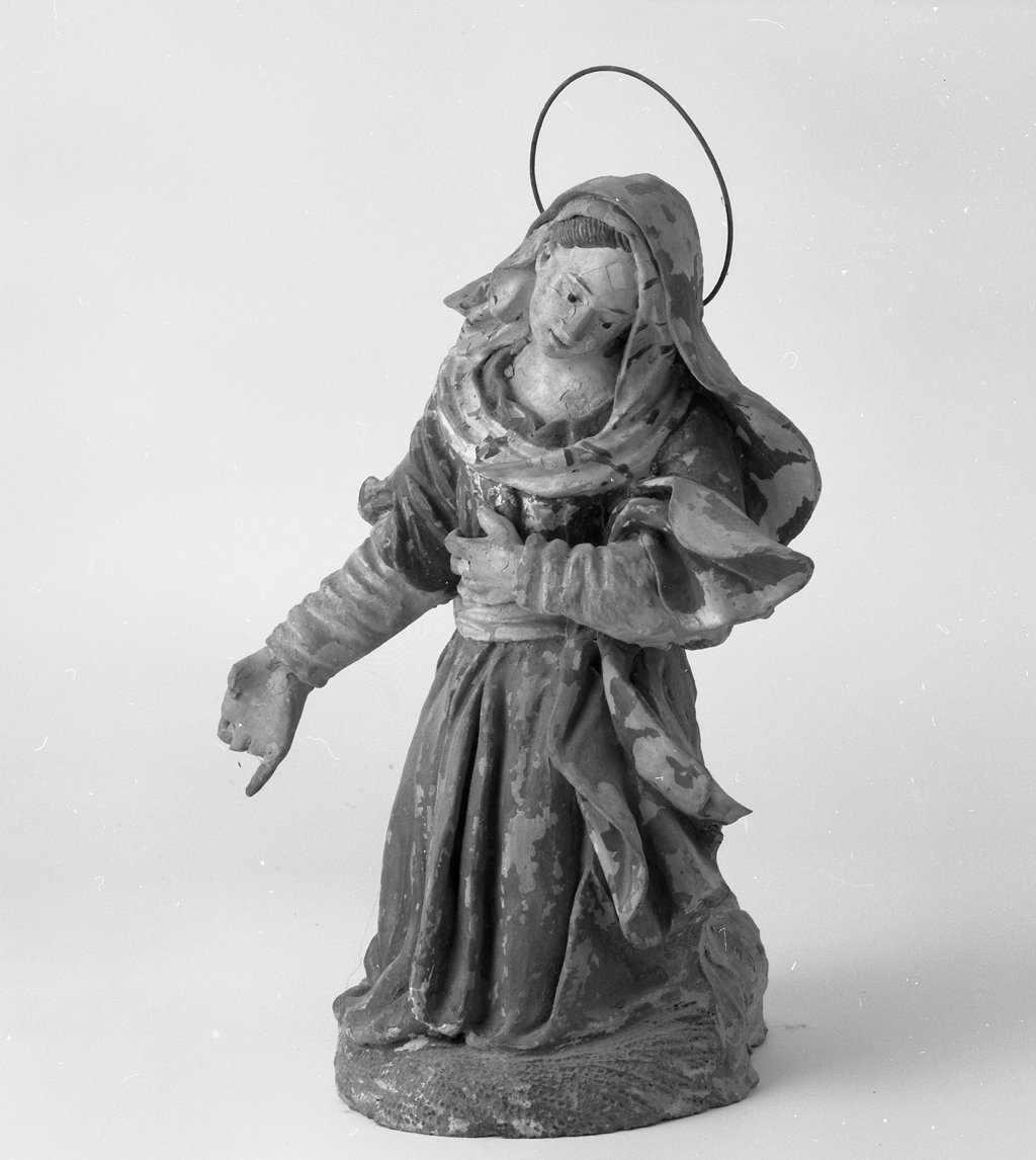 Madonna (statuetta di presepio, elemento d'insieme) - manifattura toscana (ultimo quarto sec. XVIII)