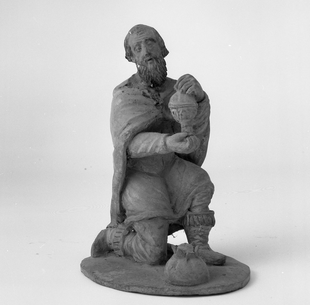 Re Mago, figura maschile (statuetta di presepio, elemento d'insieme) - manifattura toscana (ultimo quarto sec. XVIII)