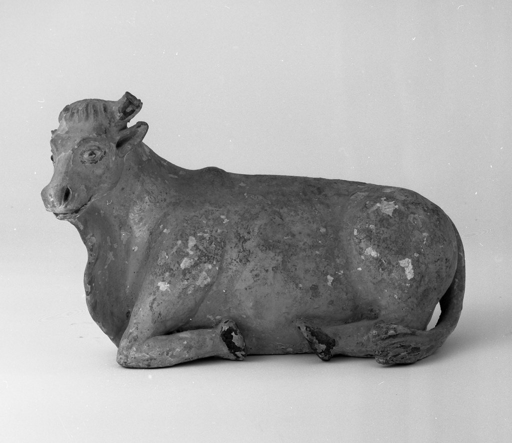 bue, animali (statuetta di presepio, elemento d'insieme) - manifattura toscana (primo quarto sec. XIX)