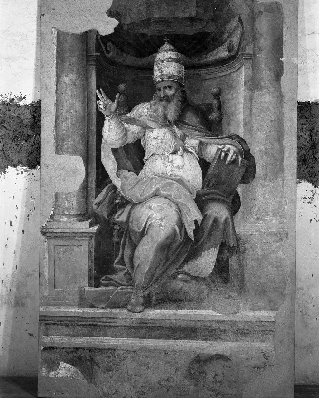 san Leone Magno, Santo (dipinto) - ambito italiano, ambito italiano (sec. XVI)