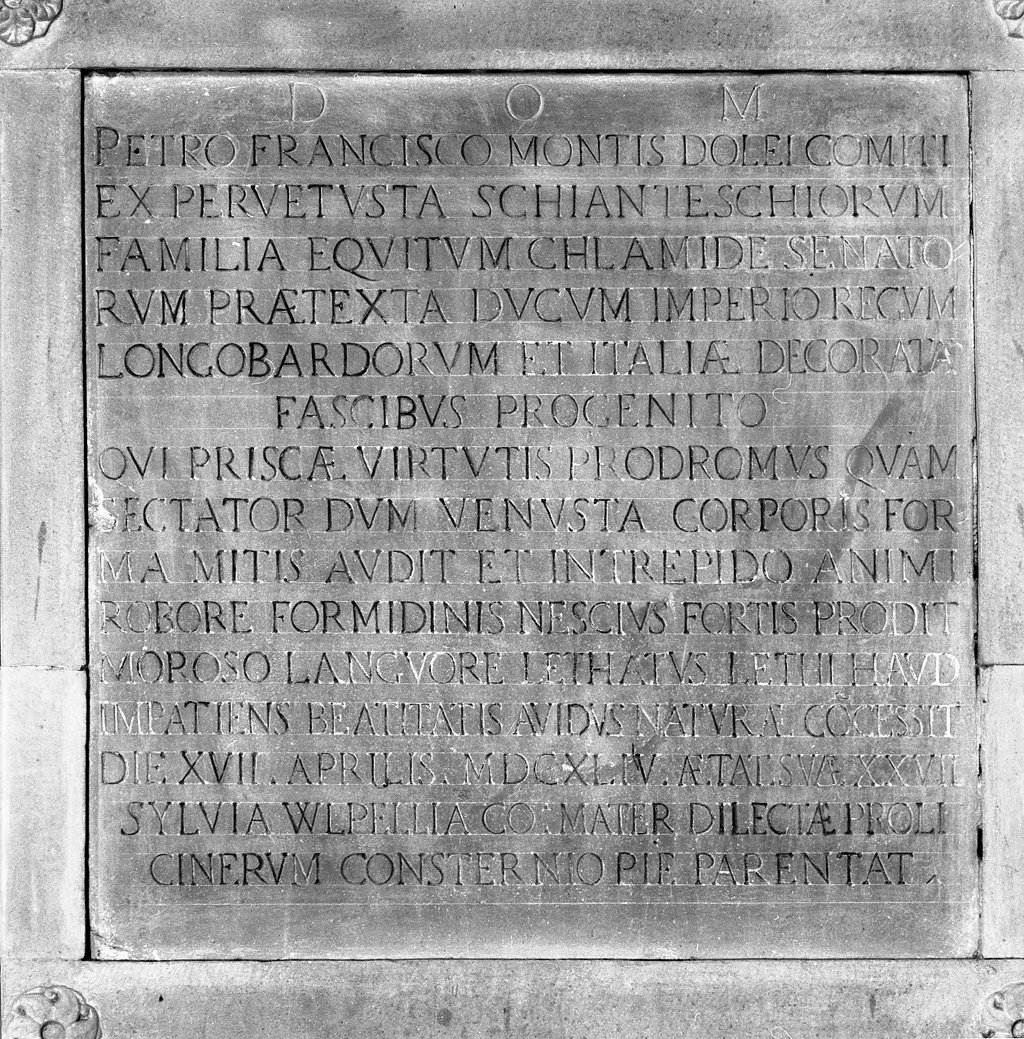 lapide tombale - produzione toscana (sec. XVII)