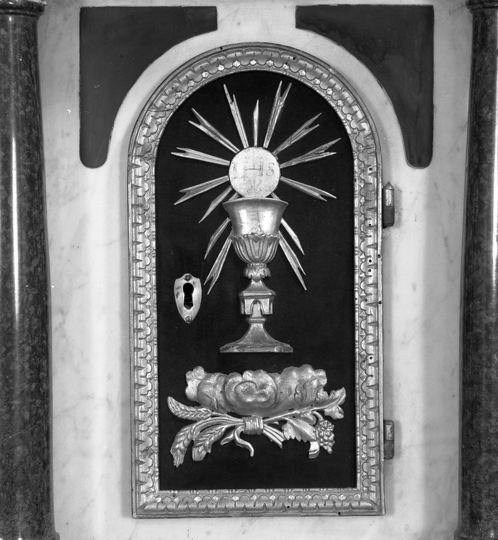 simboli eucaristici (sportello di tabernacolo, elemento d'insieme) - produzione toscana (sec. XIX)