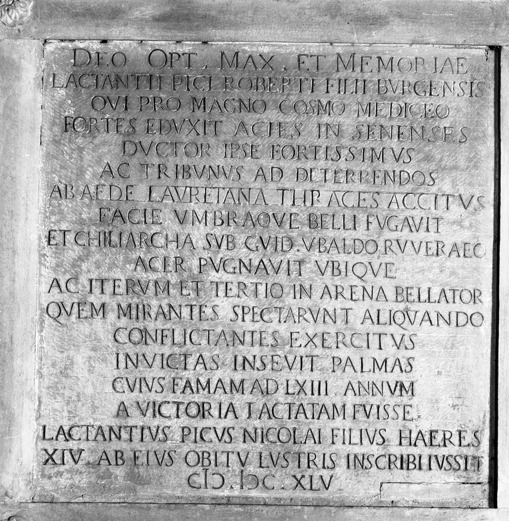 lapide tombale - produzione toscana (sec. XVII)