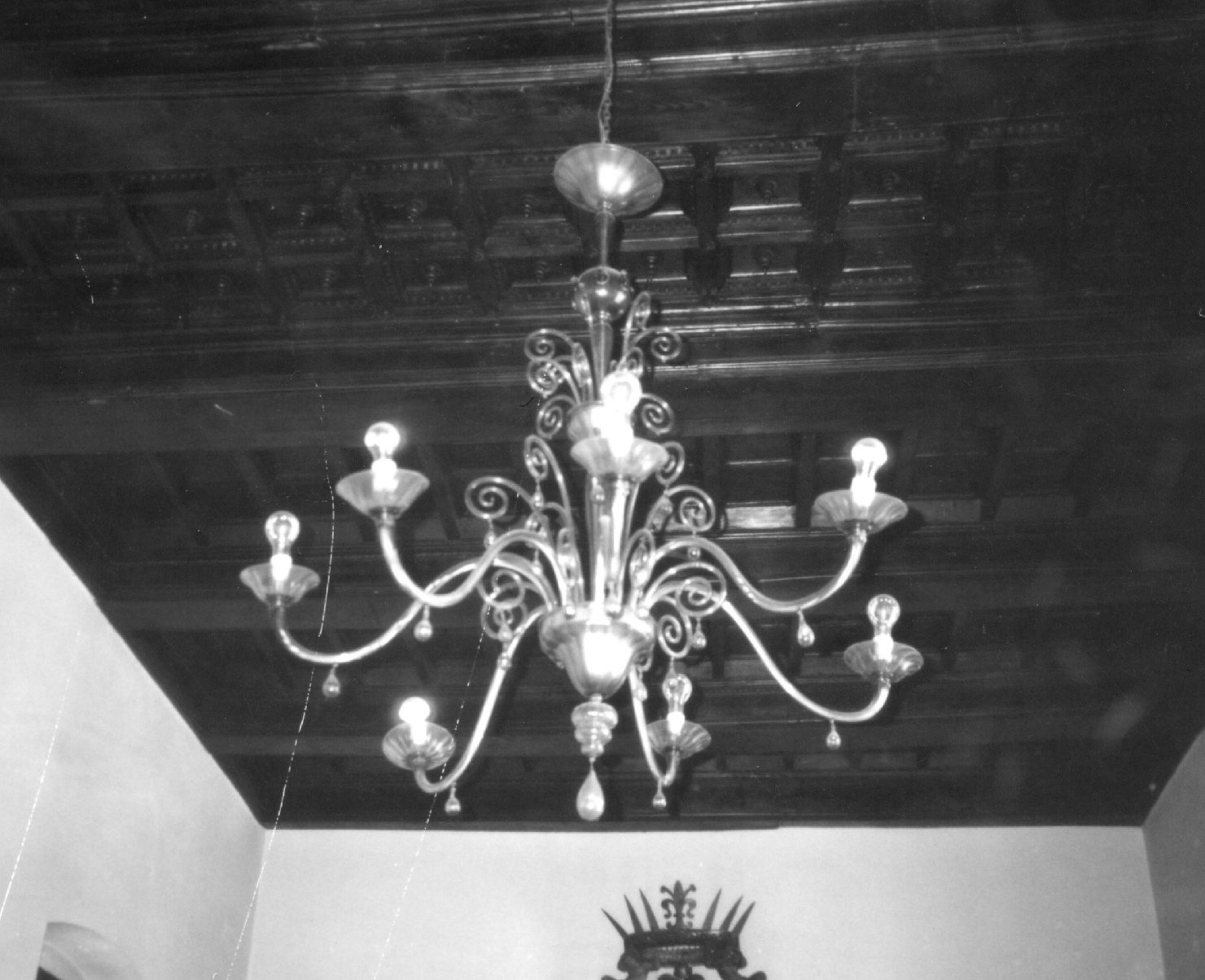 lampadario - a bracci - bottega toscana (fine/inizio secc. XIX/ XX)