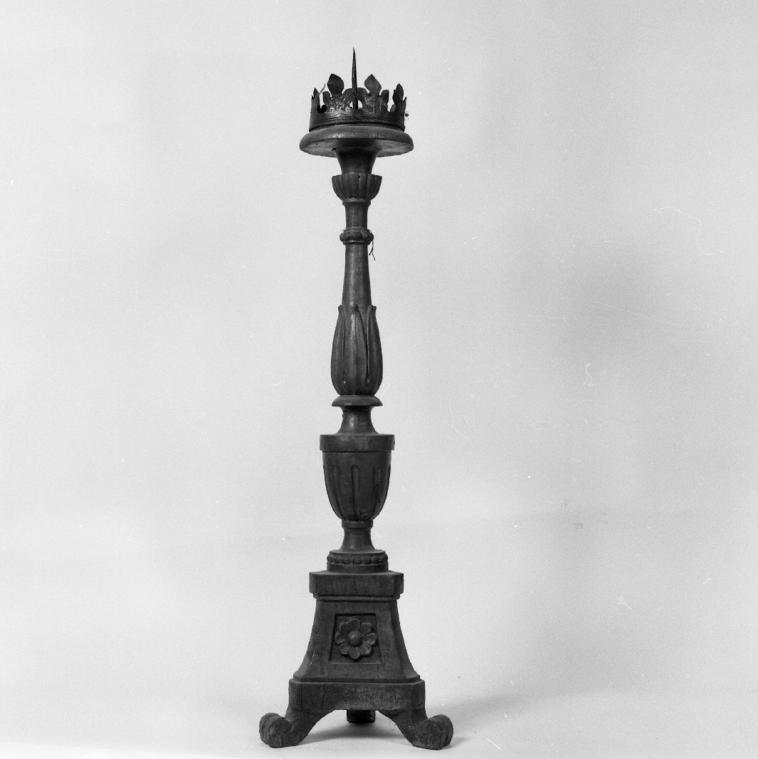 candeliere d'altare, serie - bottega toscana (fine sec. XVIII)