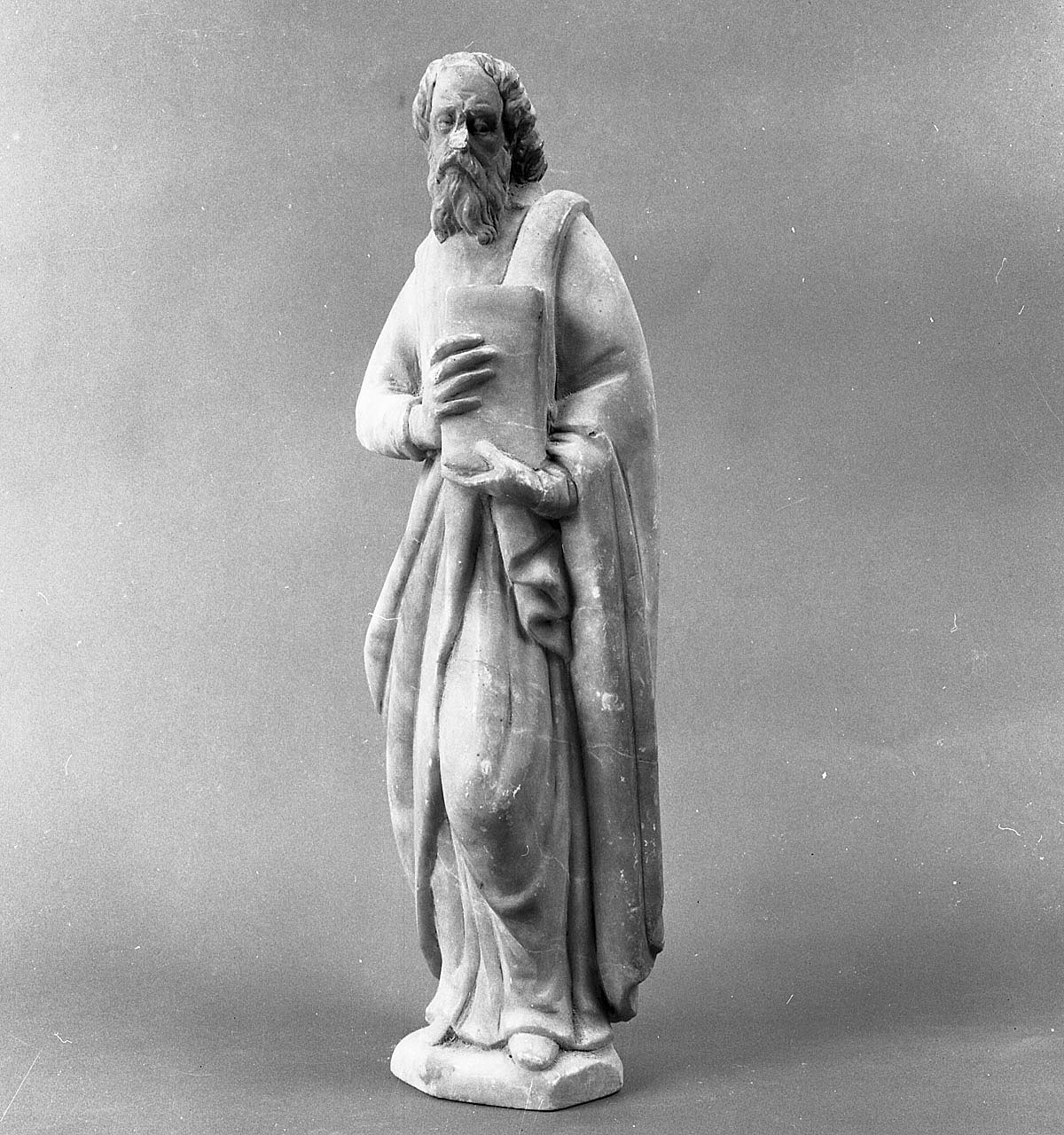 evangelista (scultura, elemento d'insieme) - ambito toscano (fine/inizio secc. XV/ XVI)