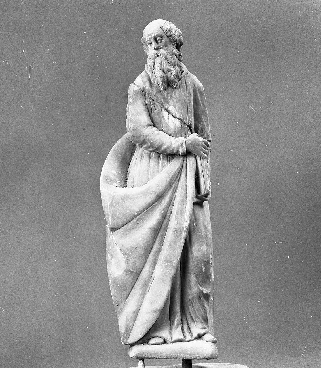 evangelista (scultura, elemento d'insieme) - ambito toscano (fine/inizio secc. XV/ XVI)