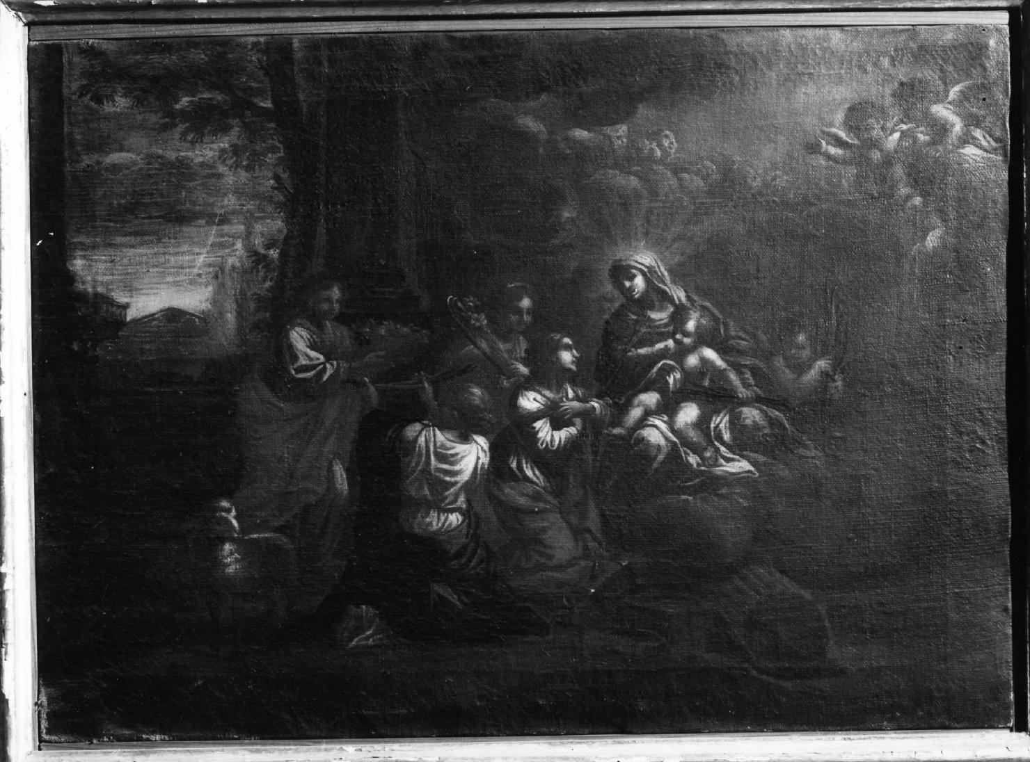 matrimonio mistico di Santa Caterina d'Alessandria (dipinto) - ambito cortonesco (metà sec. XVII)