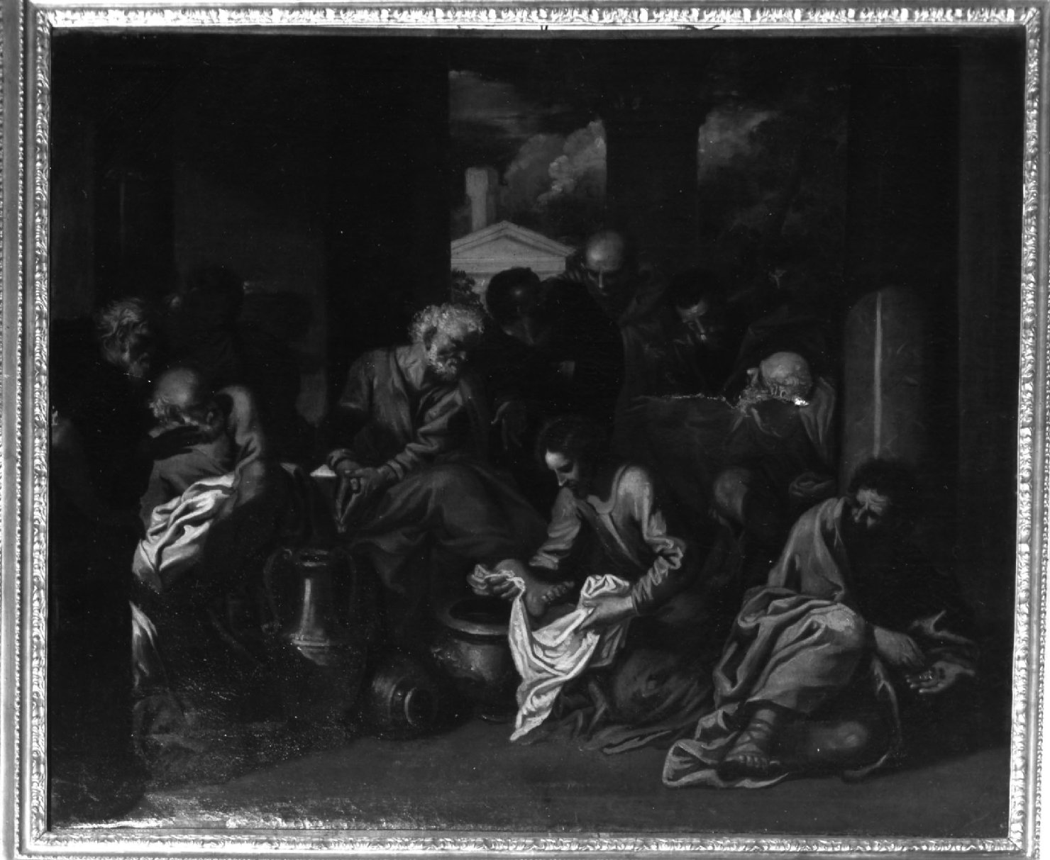 Cristo lava i piedi degli apostoli (dipinto) - ambito cortonesco (seconda metà sec. XVII)