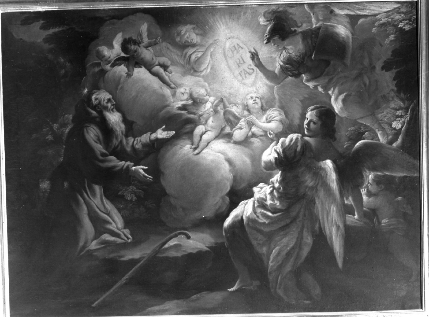 apparizione dell'angelo a San Francesco d'Assisi (dipinto) di Del Pace Ranieri (primo quarto sec. XVIII)