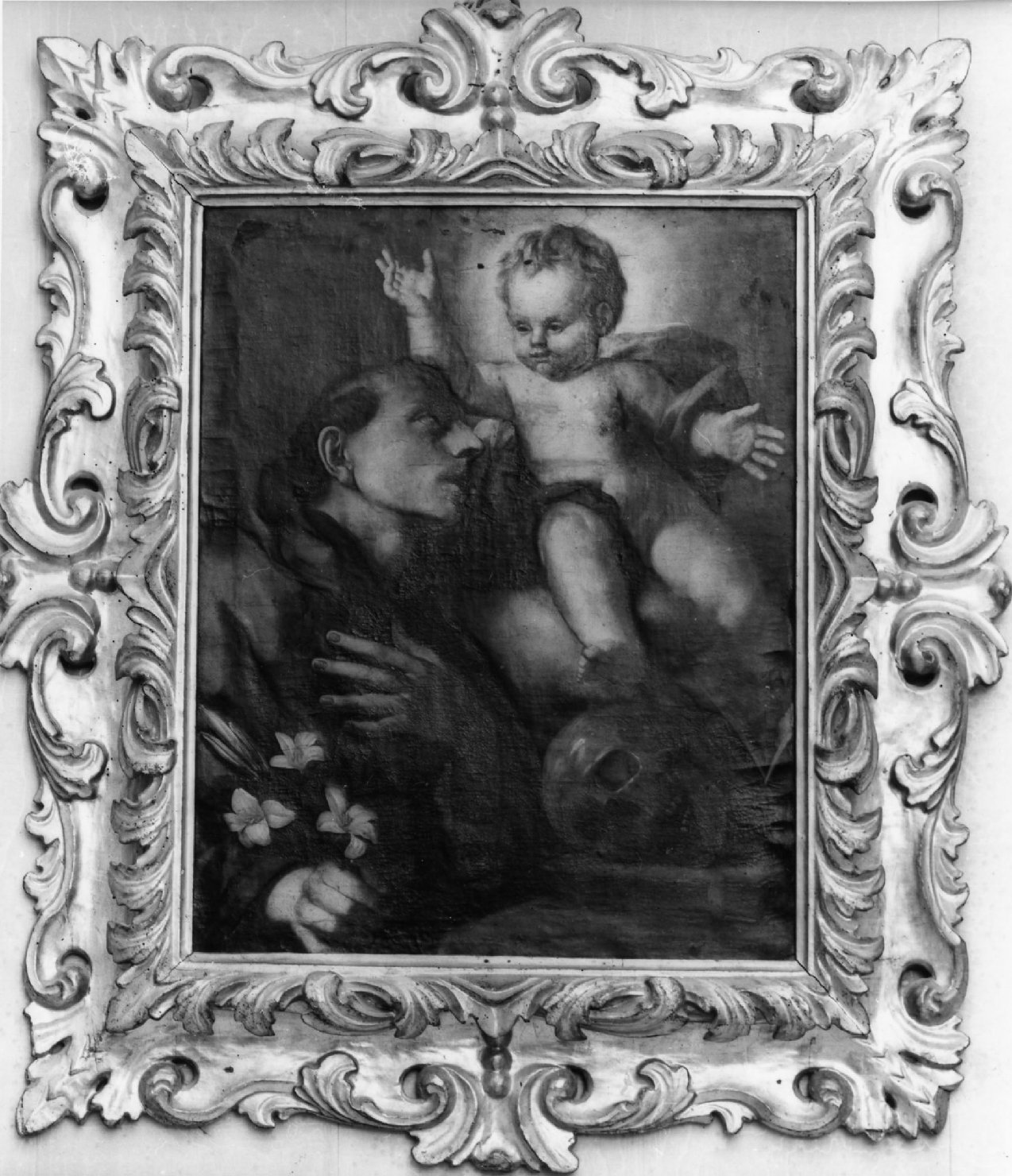 apparizione di Gesù Bambino a Sant'Antonio da Padova (dipinto) - ambito fiorentino (seconda metà sec. XVII)