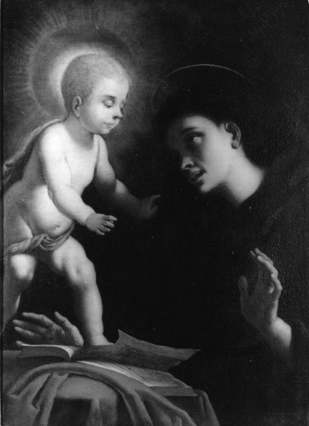 apparizione di Gesù Bambino a Sant'Antonio da Padova (dipinto) - ambito toscano (seconda metà sec. XVII)