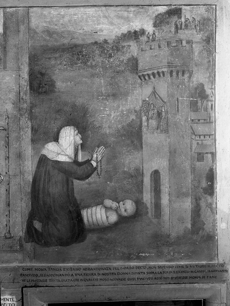 miracolo di Monna Tancia (dipinto, serie) di Luberto detto Montevarchi (attribuito) (inizio sec. XVI)