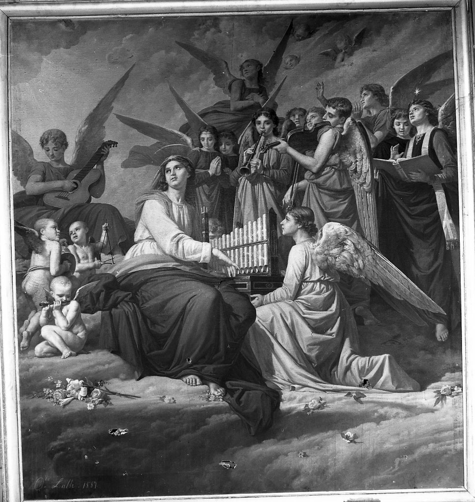 Santa Cecilia patrona della musica (dipinto) di Lalli Odoardo (sec. XIX)