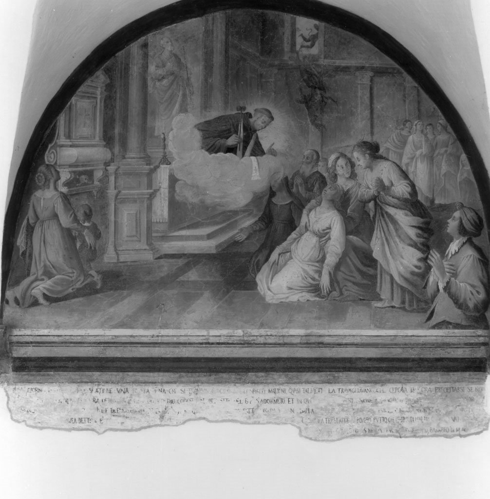 Miracolo di San Filippo Benizi durante la sua prima messa (dipinto) di Zoi Antonio (prima metà sec. XVII)