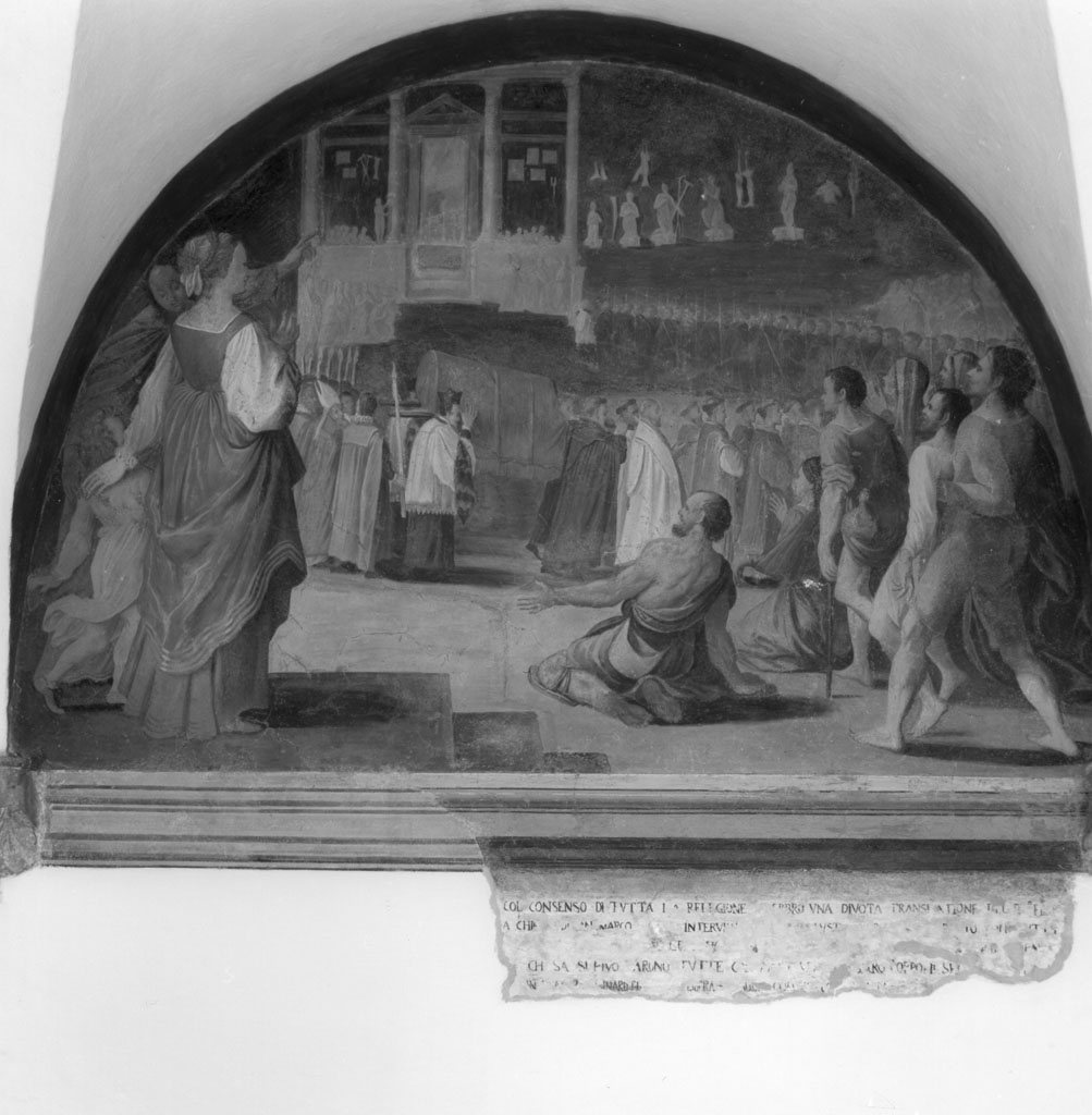 funerale di San Filippo Benizi (dipinto) di Zoi Antonio (prima metà sec. XVII)