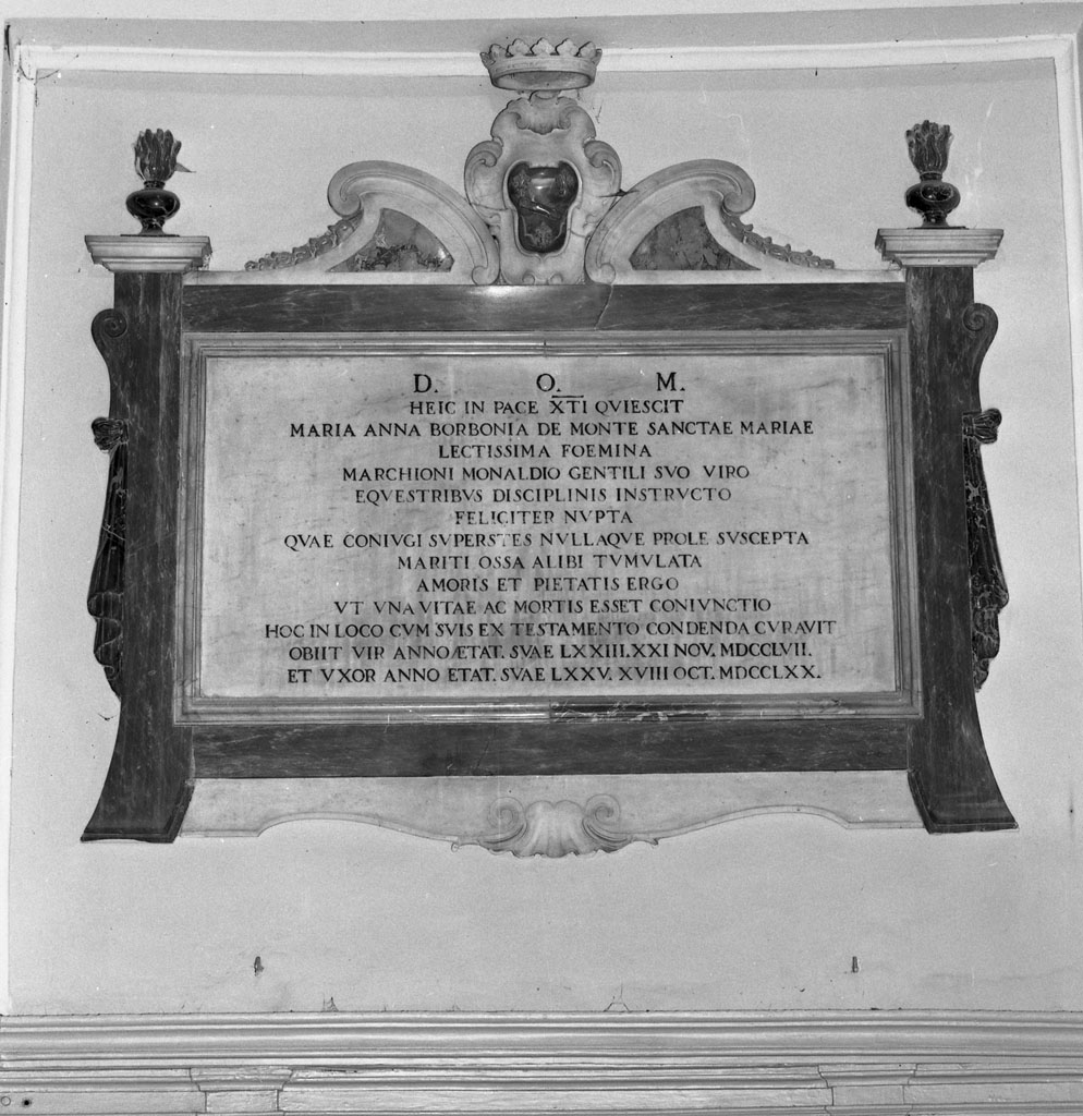 lapide tombale - bottega italiana (sec. XVIII)