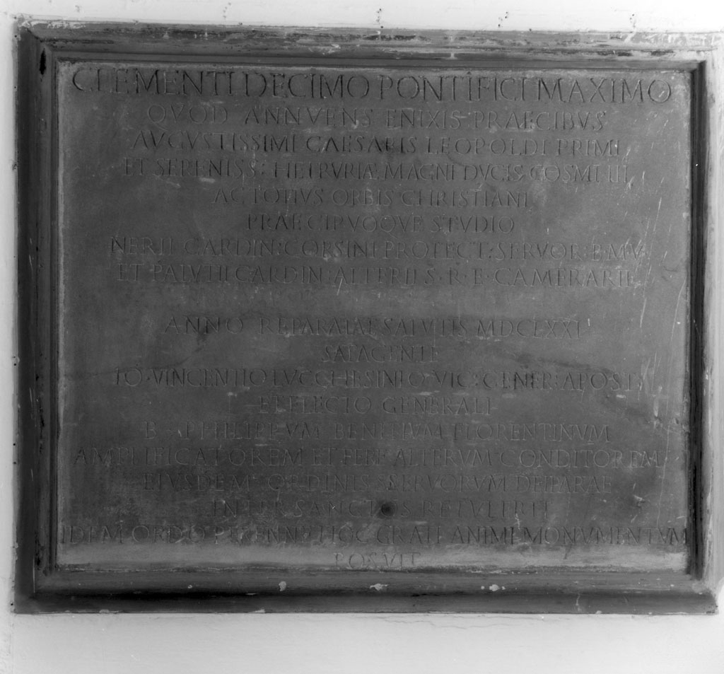 lapide - bottega toscana (sec. XVII)