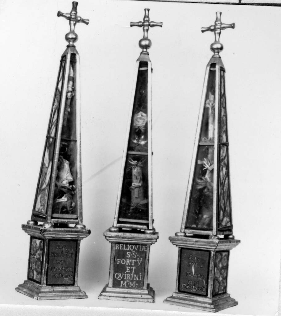 reliquiario, serie - bottega toscana (sec. XVII)