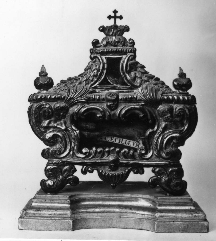 reliquiario a teca - a urna - bottega toscana (seconda metà sec. XVII)