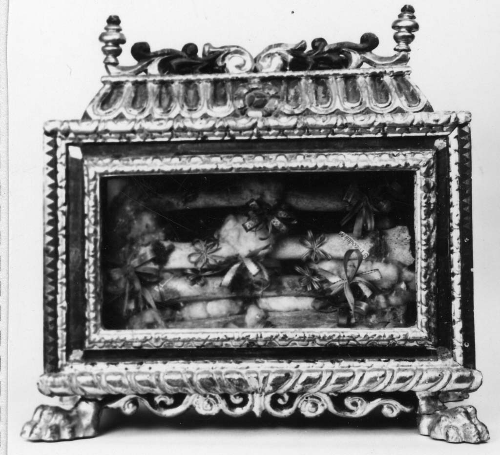 reliquiario - bottega toscana (fine/inizio secc. XVI/ XVII)