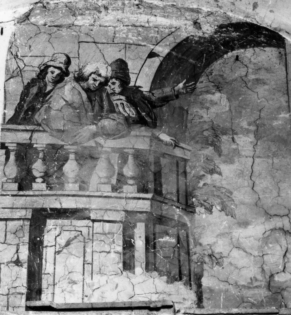 paesaggio con architetture (dipinto, frammento) - ambito toscano (fine/inizio secc. XVII/ XVIII)