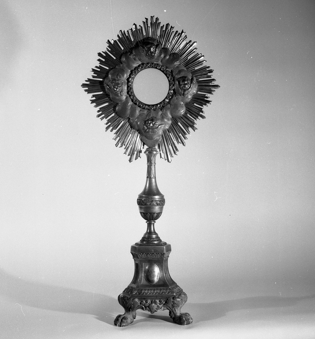 reliquiario - a ostensorio - bottega italiana (sec. XIX)