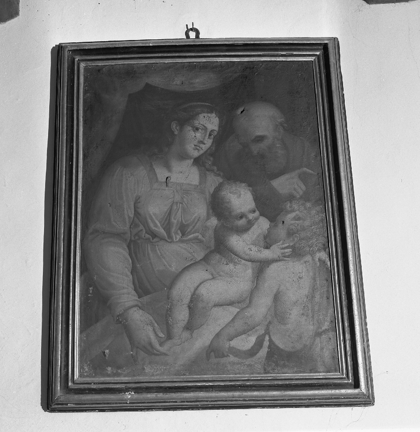 Sacra Famiglia con San Giovanni Battista bambino (dipinto) - ambito toscano (seconda metà sec. XVI)