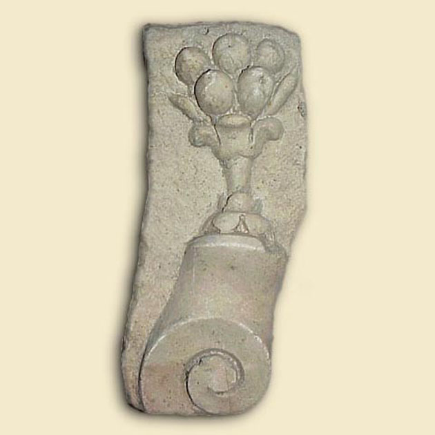 decorazione plastica, frammento - bottega italiana (secc. XVII/ XVIII)