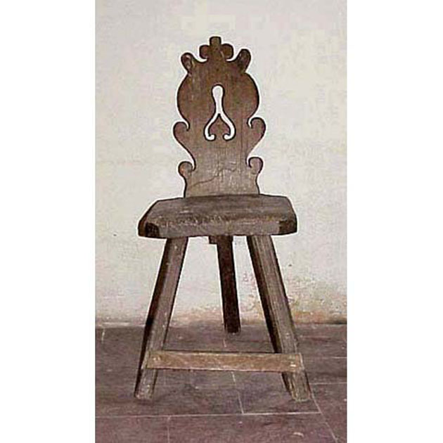 sgabello - bottega Italia centrale (secc. XVII/ XVIII)