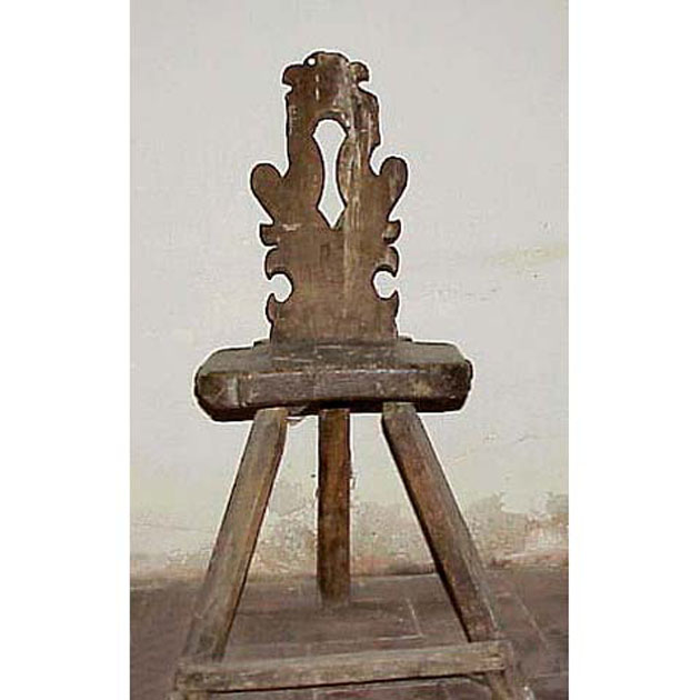 sgabello - bottega Italia centrale (secc. XVII/ XVIII)