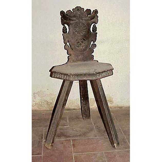 sgabello - bottega italiana (secc. XVII/ XVIII)