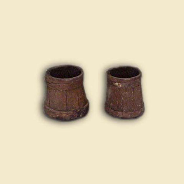 portaoggetti, coppia - bottega italiana (secc. XIX/ XX)