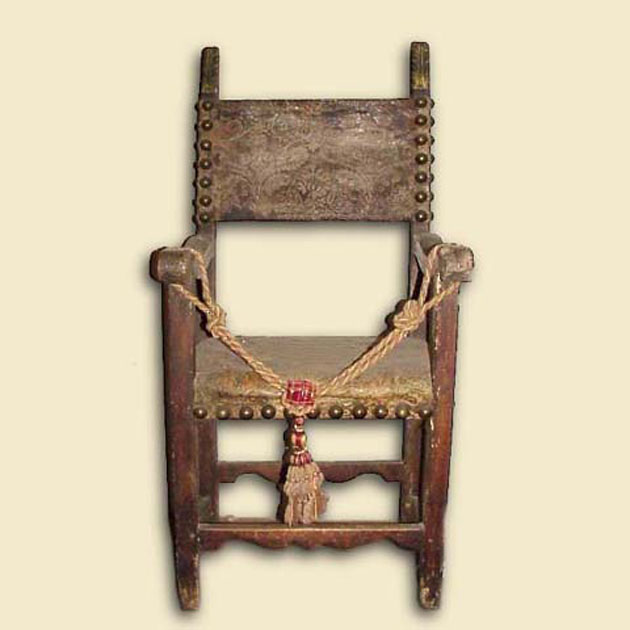 seggiolone - bottega italiana (secc. XIX/ XX)