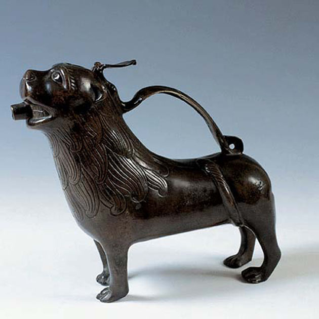 acquamanile - bottega italiana (metà sec. XIII)