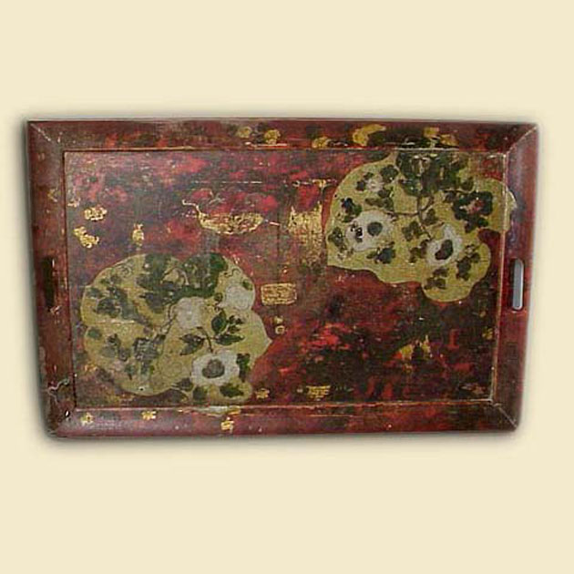 vassoio - bottega italiana (secc. XIX/ XX)