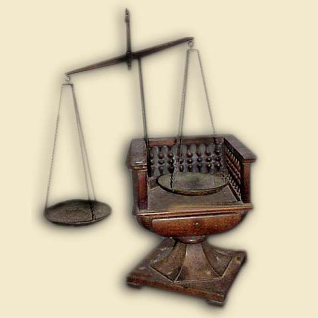 bilancia, insieme - bottega italiana (secc. XVII/ XVIII)