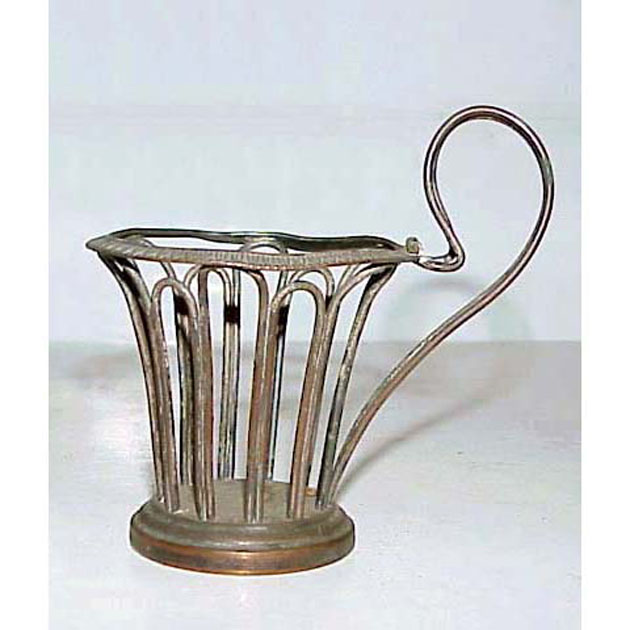 portatazza - bottega italiana (secc. XIX/ XX)