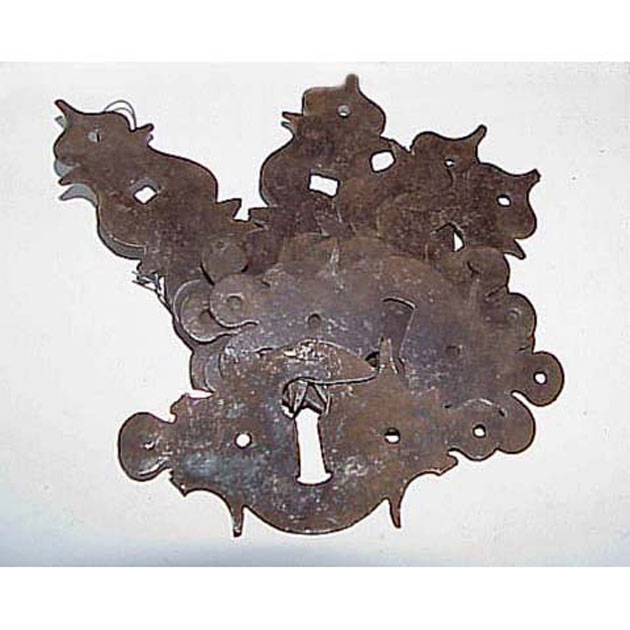 piastra di serratura, serie - bottega italiana (secc. XIX/ XX)