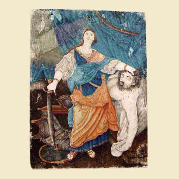 Giuditta con la testa di Oloferne (dipinto) - bottega italiana (secc. XVII/ XVIII)