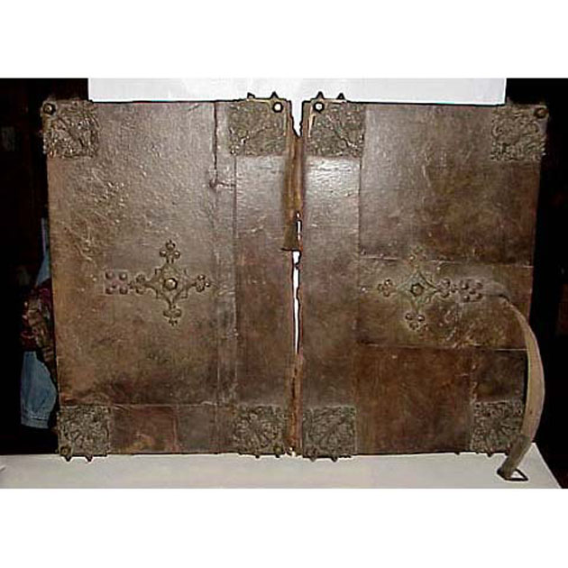 coperta di libro, elemento d'insieme - bottega italiana (secc. XVIII/ XIX)