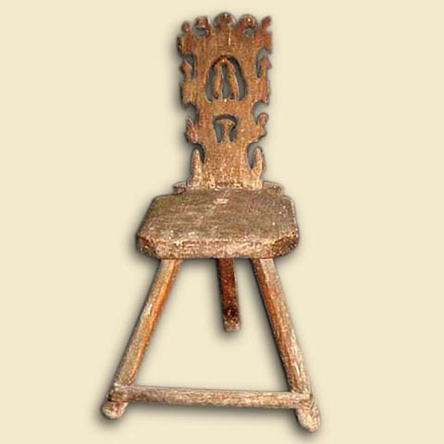 sgabello - bottega italiana (sec. XVII)