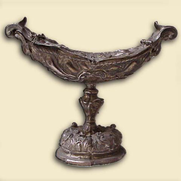 navicella portaincenso - bottega romana (secc. XVII/ XVIII)