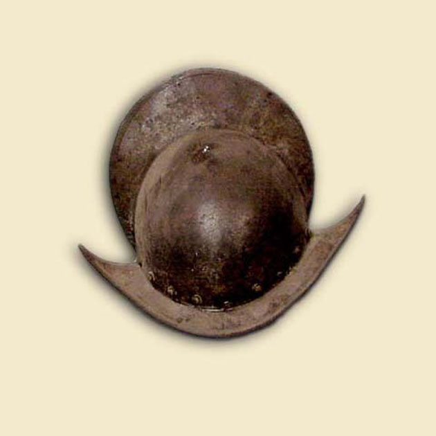morione - bottega italiana (secc. XVII/ XVIII)