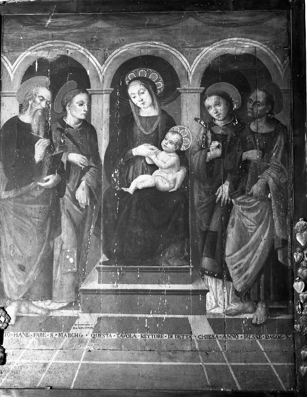 Madonna con Bambino e Santi (pala d'altare, opera isolata) - ambito toscano (sec. XVI)