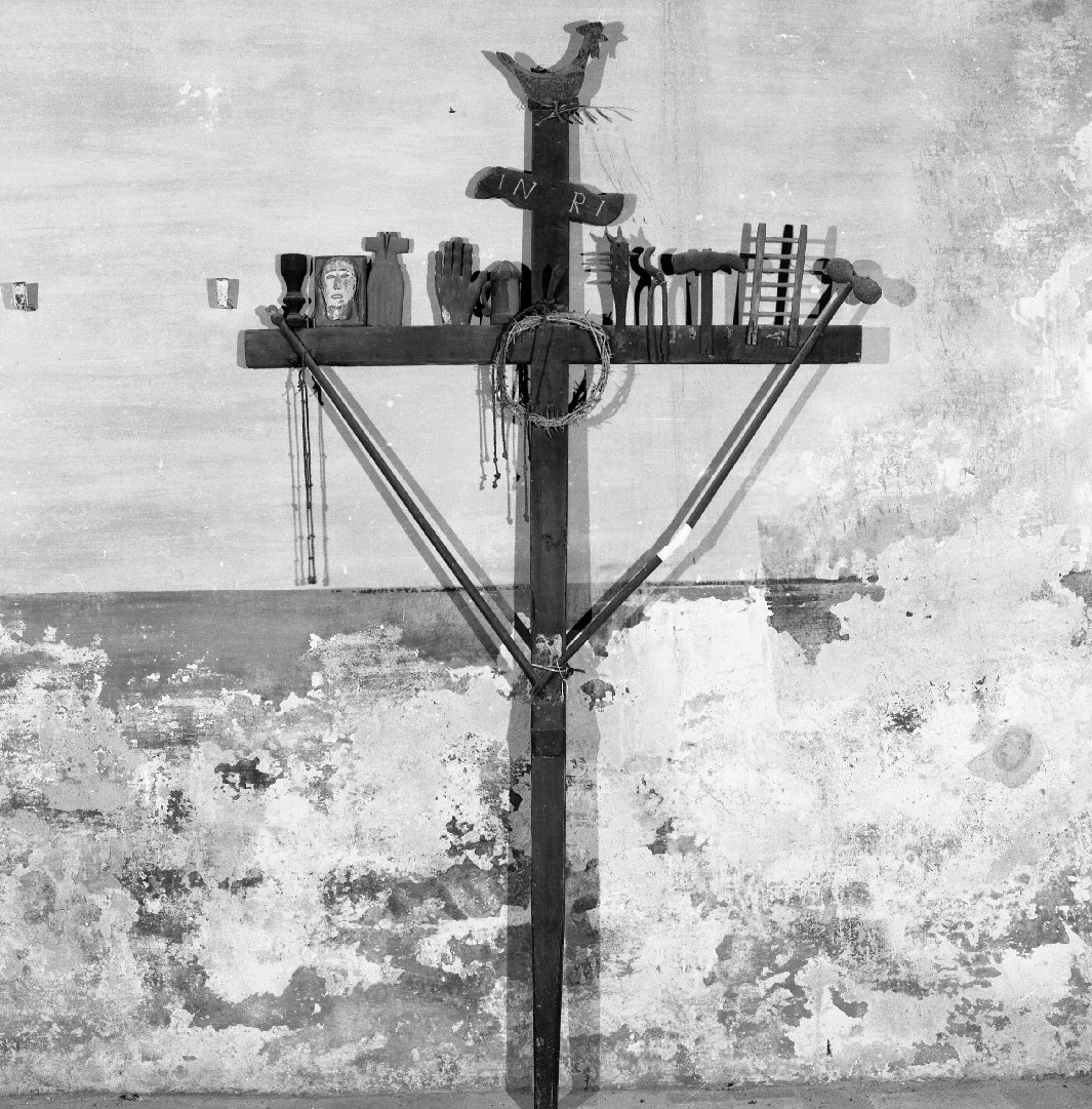 croce penitenziale, opera isolata - bottega toscana (sec. XIX)