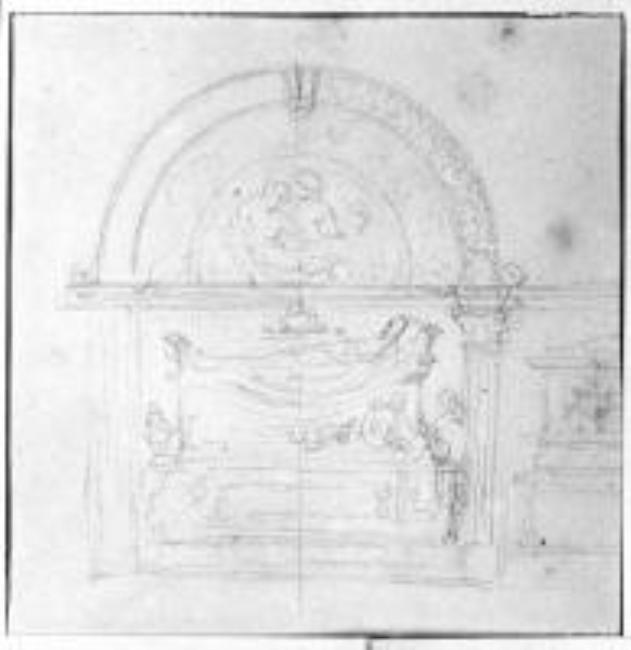 tomba a sarcofago (disegno preparatorio) di Duprè Giovanni (sec. XIX)