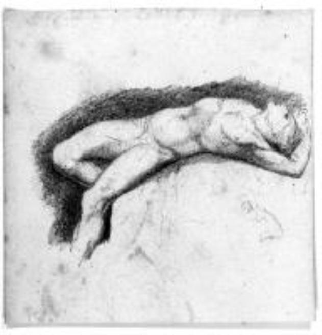 giovane nudo (disegno) di Duprè Giovanni (sec. XIX)
