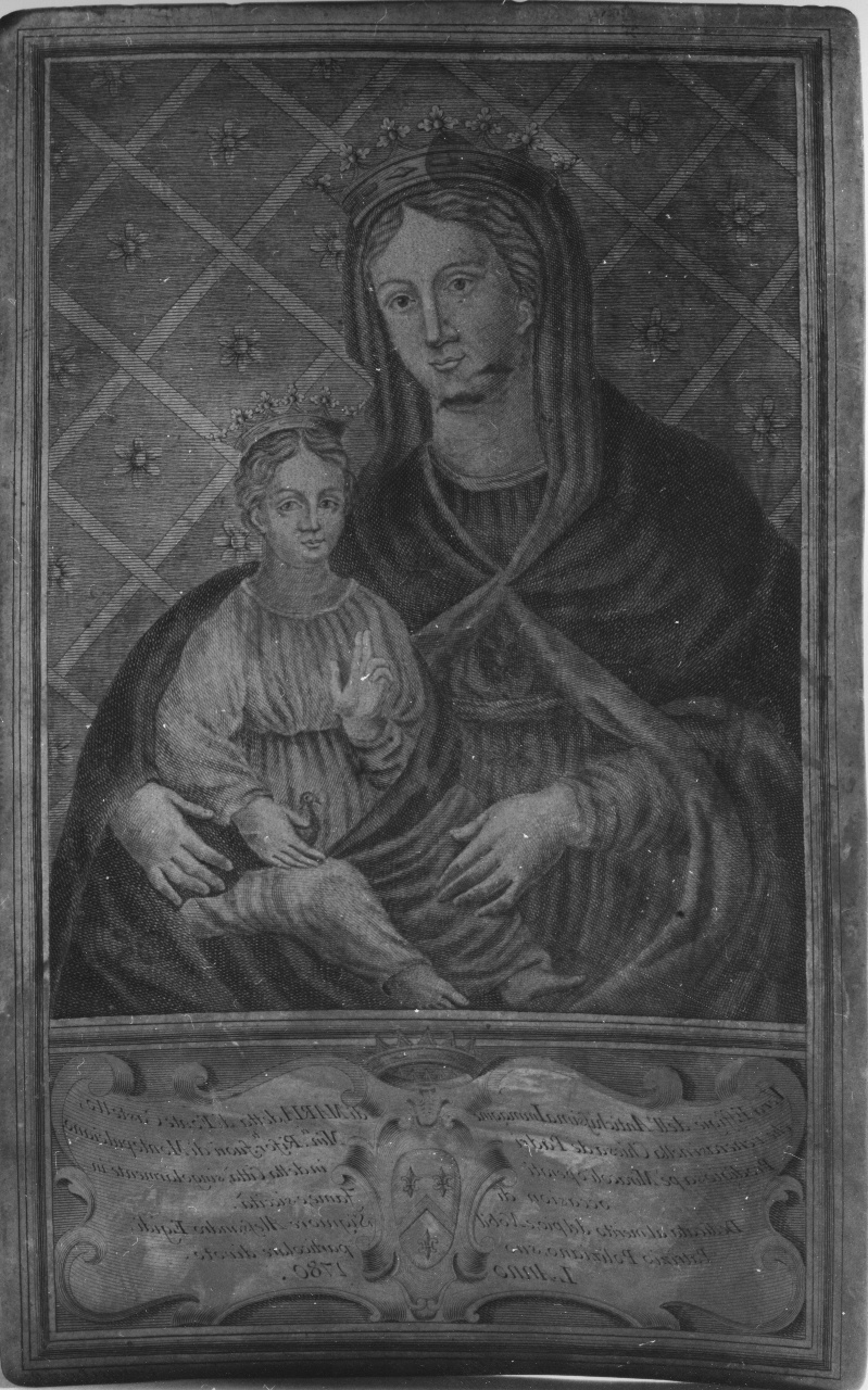 Madonna di Fontecastello, Madonna con Bambino (matrice) di Pazzi Giuseppe - ambito senese, ambito senese (sec. XVIII)