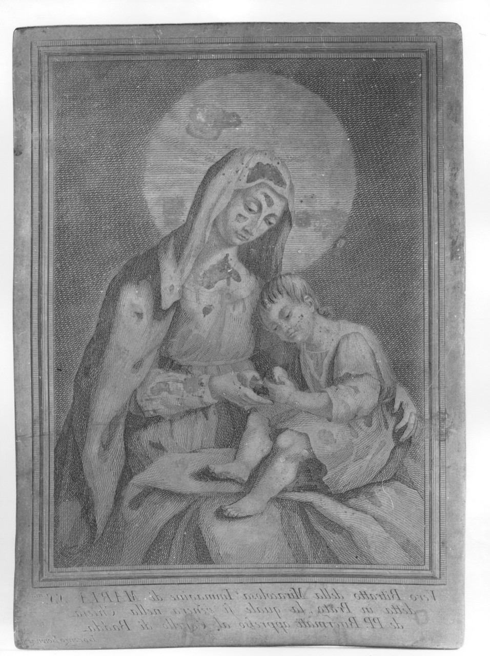 Madonna in Prato, Madonna con Bambino (matrice) di Lorenzi Lorenzo (terzo quarto sec. XVIII)